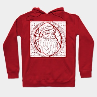 Santa Claus Stained Glass (White) Hoodie